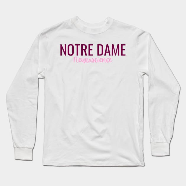 Notre Dame Neuroscience Long Sleeve T-Shirt by vickykuprewicz